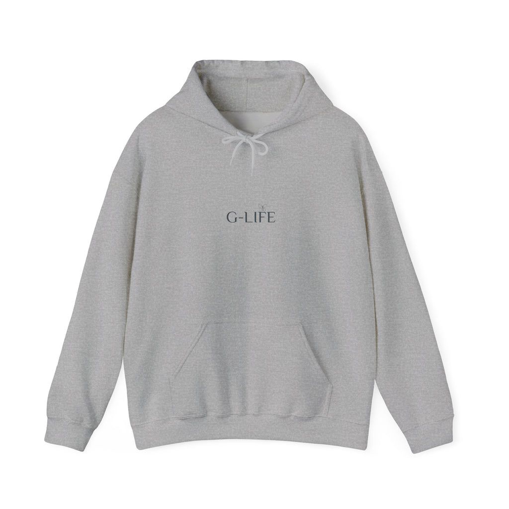 G-LIFE Minimalist Hoodie — Clean White Logo Pullover