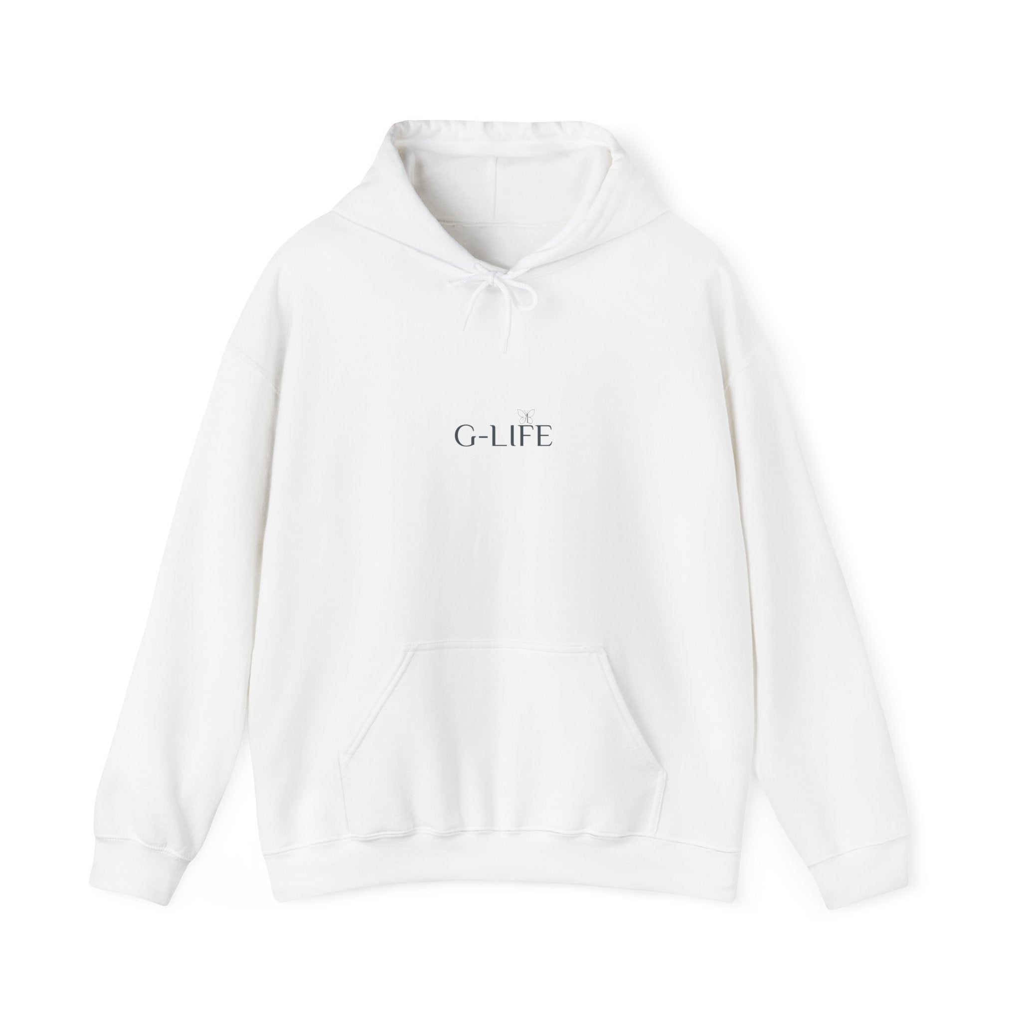 G-LIFE Minimalist Hoodie — Clean White Logo Pullover
