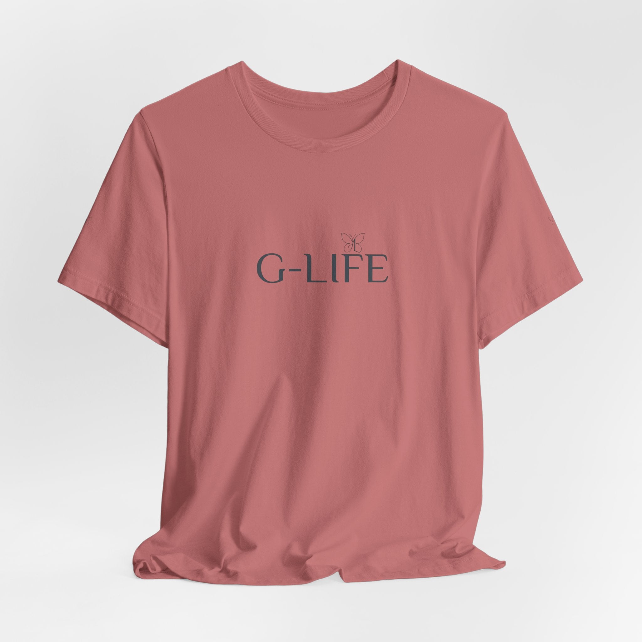 G-LIFE Minimalist Logo Tee — Casual Cotton Graphic T-Shirt