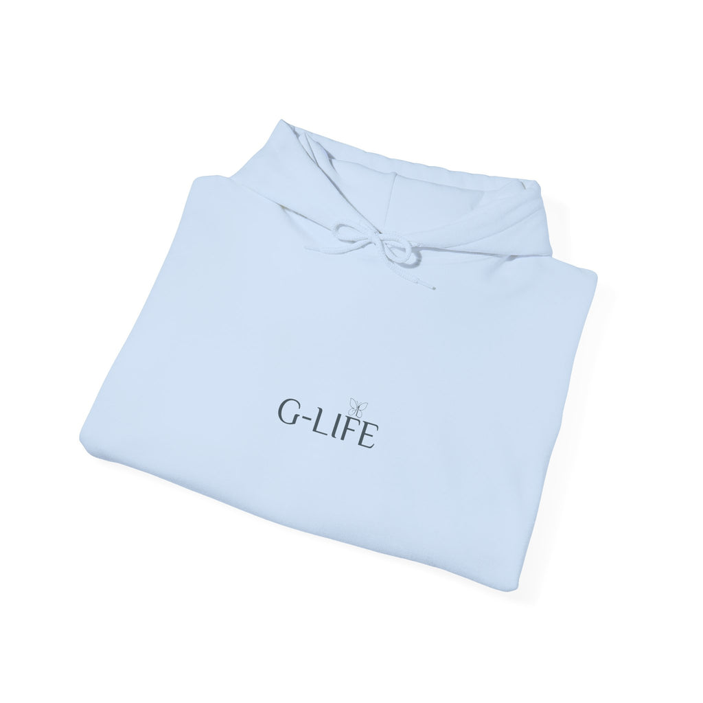 G-LIFE Minimalist Hoodie — Clean White Logo Pullover