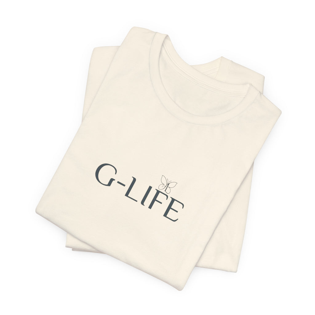 G-LIFE Minimalist Logo Tee — Casual Cotton Graphic T-Shirt