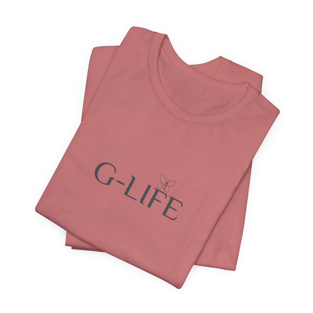 G-LIFE Minimalist Logo Tee — Casual Cotton Graphic T-Shirt