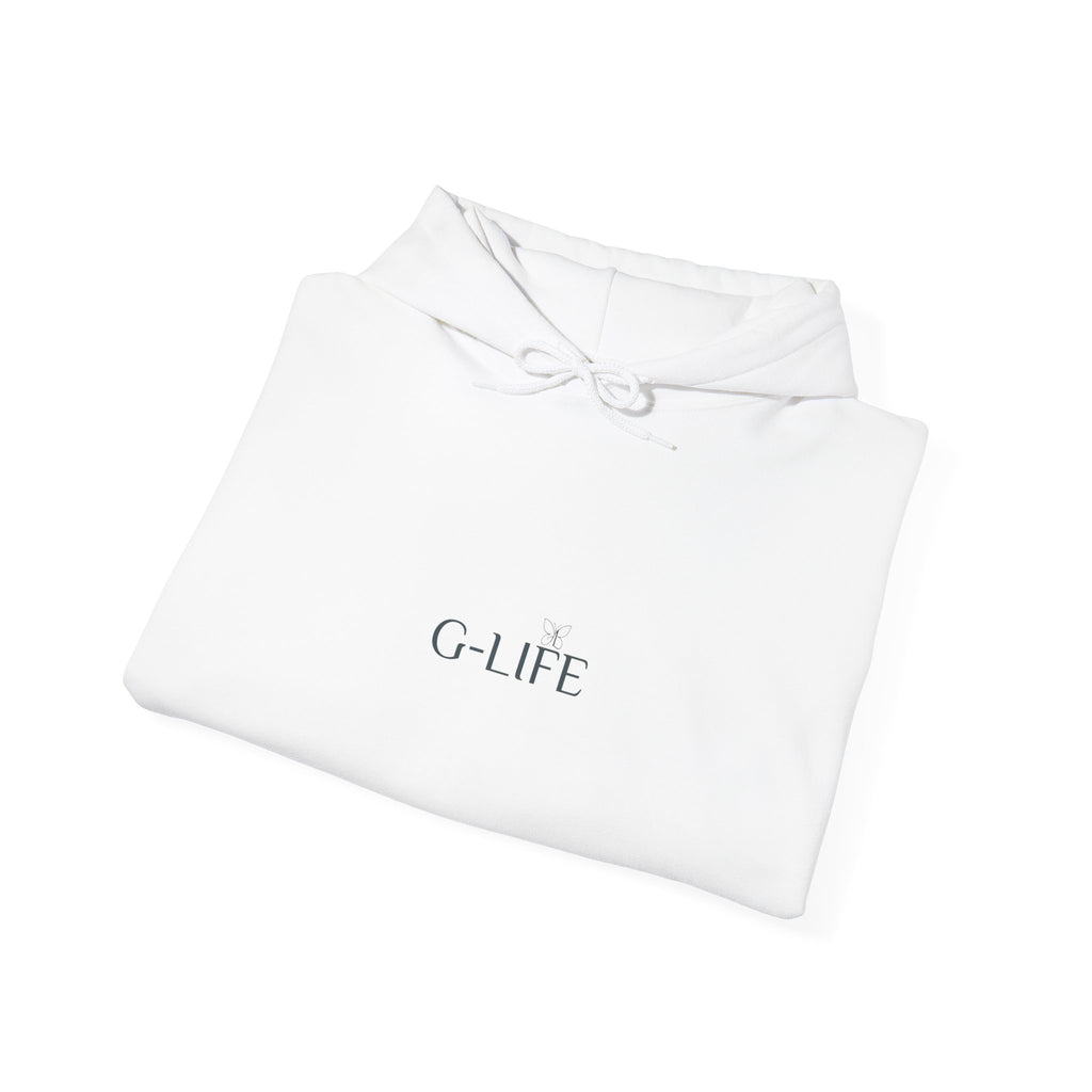 G-LIFE Minimalist Hoodie — Clean White Logo Pullover