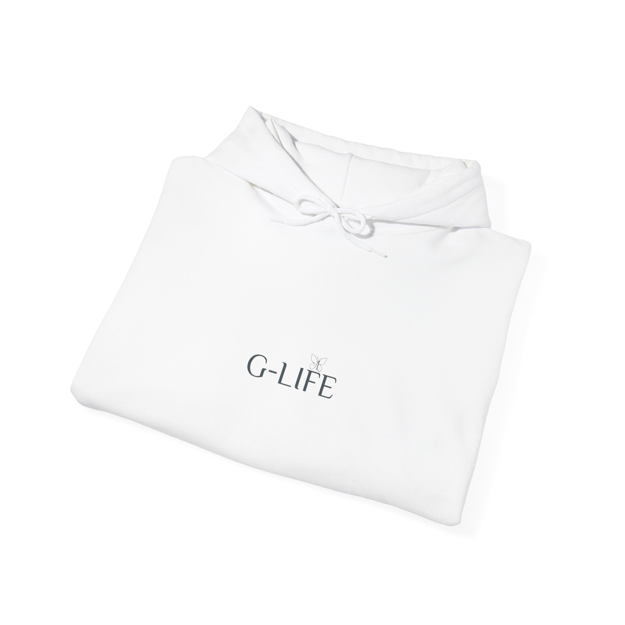 G-LIFE Minimalist Hoodie — Clean White Logo Pullover