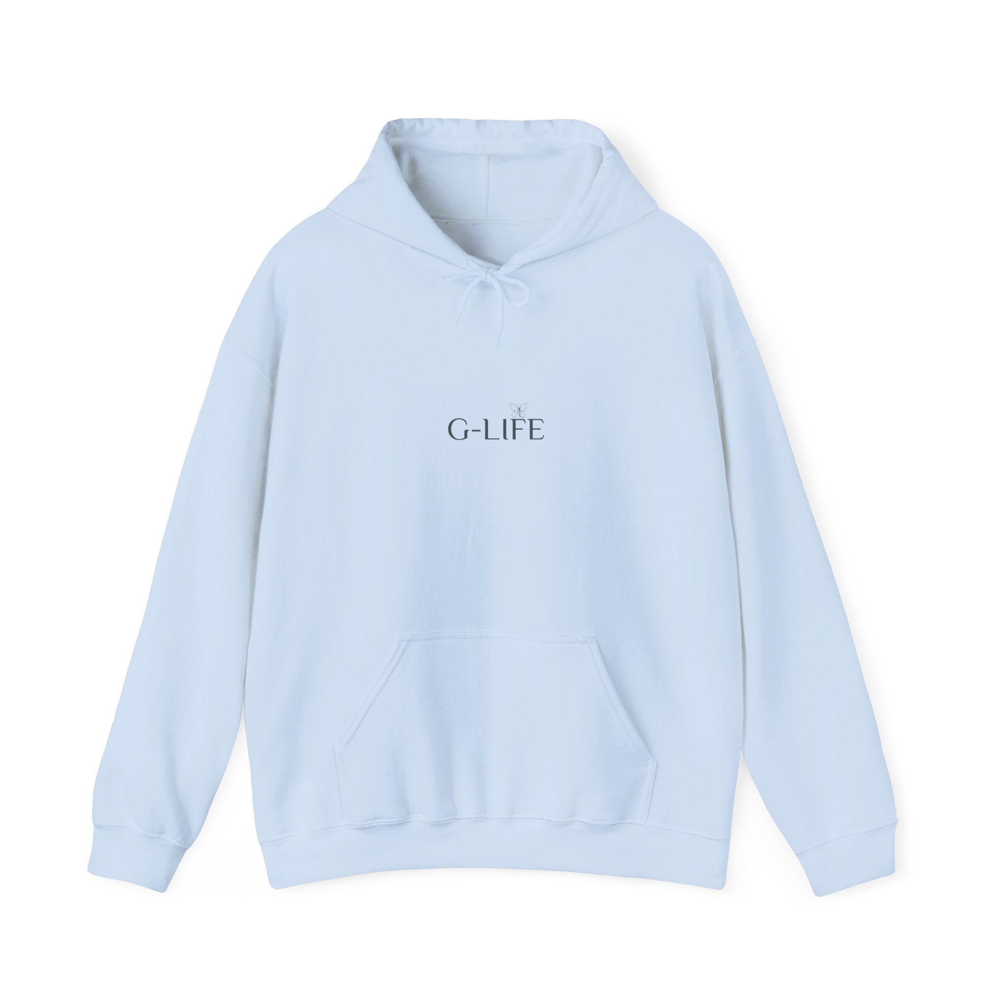 G-LIFE Minimalist Hoodie — Clean White Logo Pullover